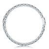 Classic Halo Oval Created White Sapphire Tennis Bracelet in Rhodium-Plated Sterling Silver