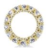Golden Eternity Round Wedding Band - 18K Gold Plated Sterling Silver, 6.55 CT. TW.