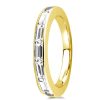 Sterling Silver Bridal Ring Set - 18K Gold Plated, 5 Carat Center Stone