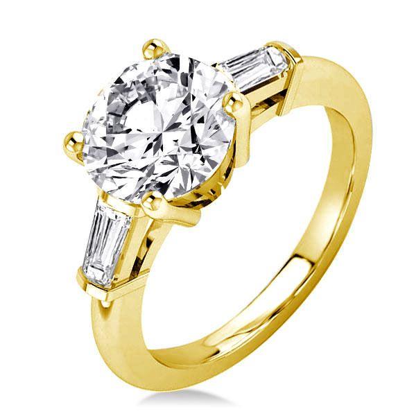 Sterling Silver Bridal Ring Set - 18K Gold Plated, 5 Carat Center Stone