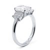 Three Stone Sterling Silver Engagement Ring - 4.50 CT. TW.