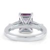 Emerald & Amethyst Engagement Ring - 925 Sterling Silver