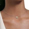 Emerald Pendant Necklace - 18K Gold Plated Sterling Silver - Bezel Set Gemstone