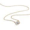 Emerald Pendant Necklace - 18K Gold Plated Sterling Silver - Bezel Set Gemstone