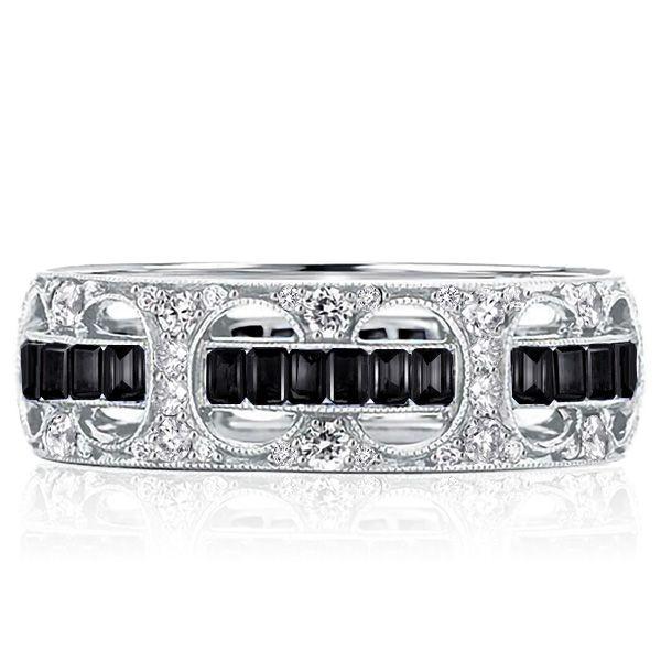 Black Rope Wedding Band - Unique Sterling Silver Ring for Men & Women