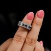 Black Rope Wedding Band - Unique Sterling Silver Ring for Men & Women