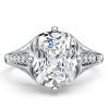 Vintage Cushion Cut White Sapphire Engagement Ring in Rhodium Plated 925 Sterling Silver