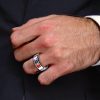 Rainbow Titanium Wedding Band for Men - 8MM Comfort Fit Ring