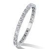 Baguette Tennis Bracelet for Women - Stacked Bezel Design - Sterling Silver