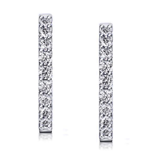 925 Sterling Silver Earrings for Women - 2.00 CT, Rhodium Plated