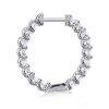 925 Sterling Silver Earrings for Women - 2.00 CT, Rhodium Plated