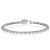 Dainty Baguette Tennis Bracelet for Women, 925 Sterling Silver with 5.25 CT. TW