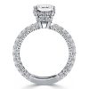 Radiant Cut Double Hidden Halo Engagement Ring in Sterling Silver, 3.00 CT. Center Stone