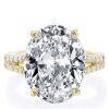 Gold Split Shank Engagement Ring - 9.32 CT Center Stone
