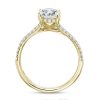 Gold Split Shank Engagement Ring - 9.32 CT Center Stone