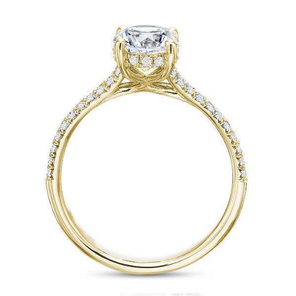 Gold Split Shank Engagement Ring - 9.32 CT Center Stone