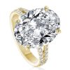 Gold Split Shank Engagement Ring - 9.32 CT Center Stone