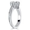 8 Prong Cushion Cut Engagement Ring for Women in Sterling Silver