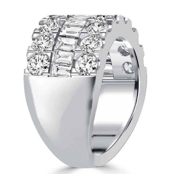 Baguette Cut Half Eternity Sterling Silver Wedding Anniversary Band - 4.50 CT. TW.