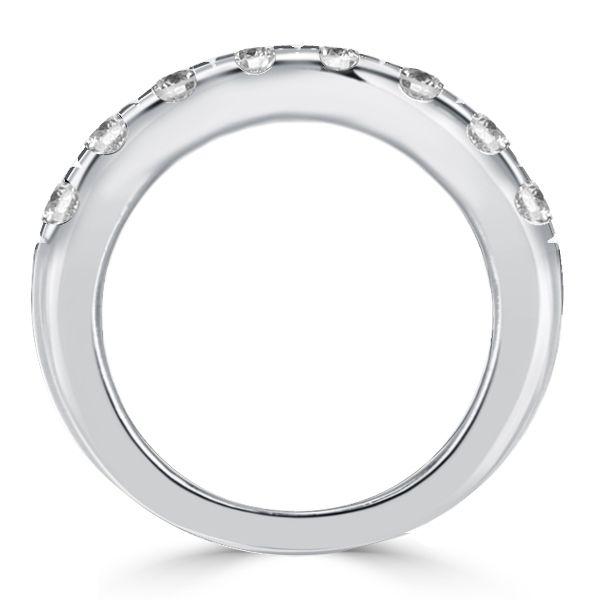 Baguette Cut Half Eternity Sterling Silver Wedding Anniversary Band - 4.50 CT. TW.