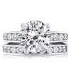 Sterling Silver Round Cut Channel Set Bridal Ring Set - 4.75 CT Center Stone