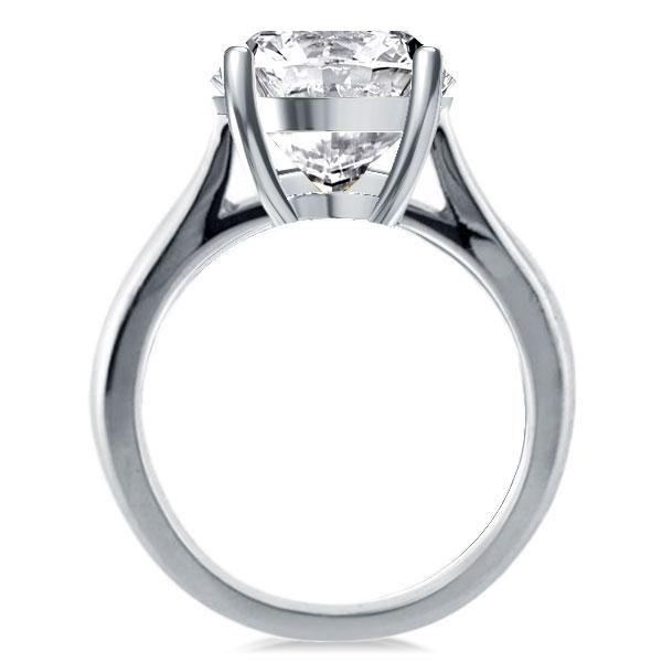 Sterling Silver Round Cut Channel Set Bridal Ring Set - 4.75 CT Center Stone