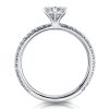 Marquise Cut Created White Sapphire Engagement Ring - 925 Sterling Silver