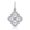 Sterling Silver Four Leaf Clover Drop Earrings - Lucky Charm Dangles