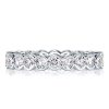 Vintage White and Blue Sapphire Stackable Band Set in 925 Sterling Silver