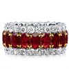 Two-Tone Sterling Silver Wedding Band Set - Yellow Gold & Silver