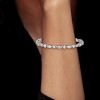 Sterling Silver Marquise & Round CZ Tennis Bracelet - 7.8 CT TW