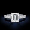 Eternity Emerald Cut 5.00 CT. TW. Solitaire Engagement Ring - 925 Sterling Silver