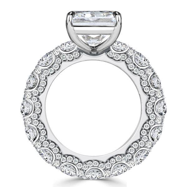 Eternity Emerald Cut 5.00 CT. TW. Solitaire Engagement Ring - 925 Sterling Silver