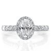 Oval Cut Halo Bridal Set - 925 Sterling Silver - 4.7 CT Center Stone