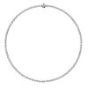 2.5mm Round Cut Bezel Set Tennis Necklace in 925 Sterling Silver