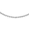 2.5mm Round Cut Bezel Set Tennis Necklace in 925 Sterling Silver