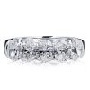 Oval Cut Half Eternity Wedding Band - 925 Sterling Silver, 2.5 CT. TW.
