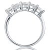 Oval Cut Half Eternity Wedding Band - 925 Sterling Silver, 2.5 CT. TW.