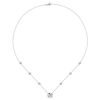Round Cut Solitaire Pendant Necklace in Sterling Silver with Bezel Setting