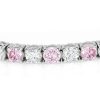 Pink Tennis Bracelet for Women - Sterling Silver, Sparkling Cubic Zirconia