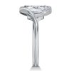 Cushion Cut Solitaire Engagement Ring in Rhodium-Plated 925 Sterling Silver (4.00 CTW)