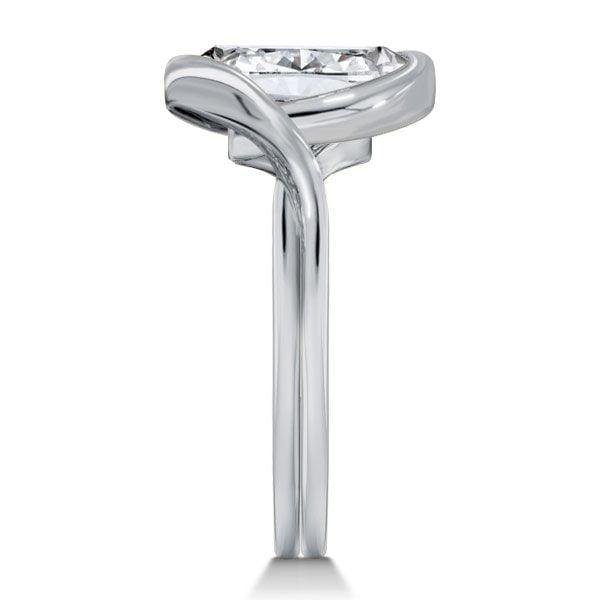 Cushion Cut Solitaire Engagement Ring in Rhodium-Plated 925 Sterling Silver (4.00 CTW)
