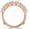 White Sapphire Round Cut Ring Enhancer - 18K Rose Gold Plated Sterling Silver