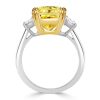 Radiant Cut Yellow Engagement Ring - Sterling Silver, Simulated Diamond