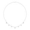 925 Sterling Silver Multi Cut Station Necklace for Women with Rhodium Finish