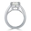 4.00 CT. Asscher Cut Engagement Ring in Rhodium Plated Sterling Silver