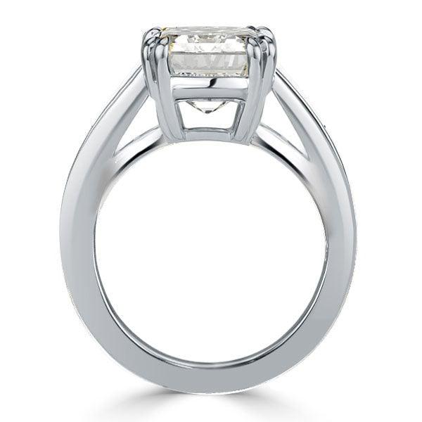 4.00 CT. Asscher Cut Engagement Ring in Rhodium Plated Sterling Silver