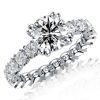 Double Prong Eternity Engagement Ring with 3.00 CT. Created White Sapphire in Sterling Silver