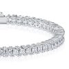 Personalized Initial Tennis Bracelet | 3mm Round Cut Cubic Zirconia | 925 Sterling Silver