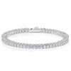 Personalized Initial Tennis Bracelet | 3mm Round Cut Cubic Zirconia | 925 Sterling Silver